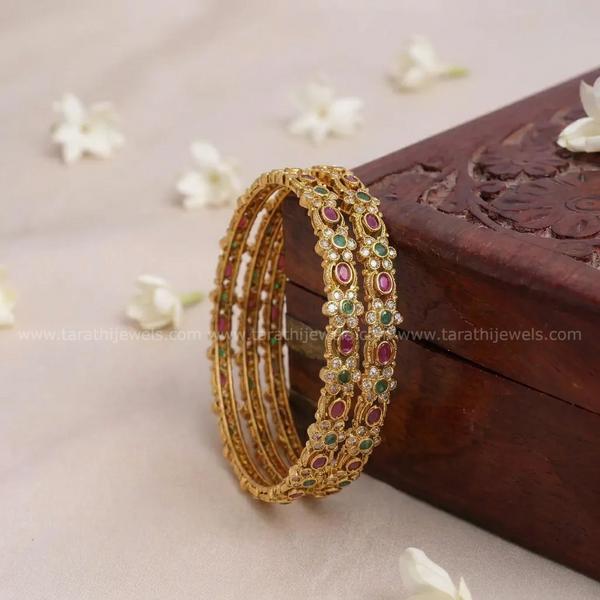 Gold Finish Ad Bangles BA179