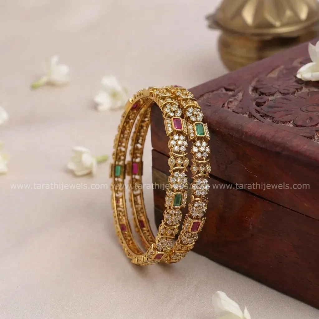 Gold Finish Ad Bangles BA180