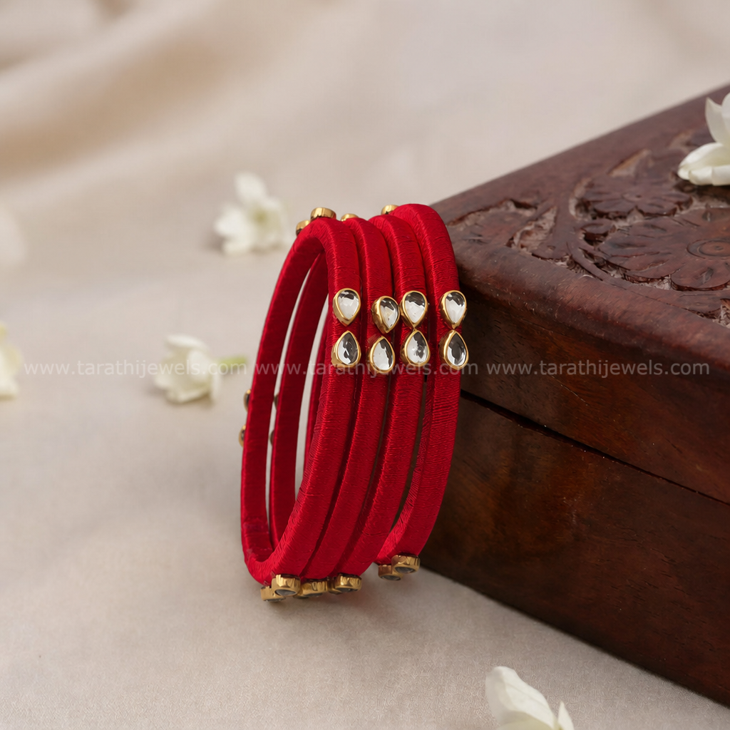 Red Silk Thread Bangles BA187