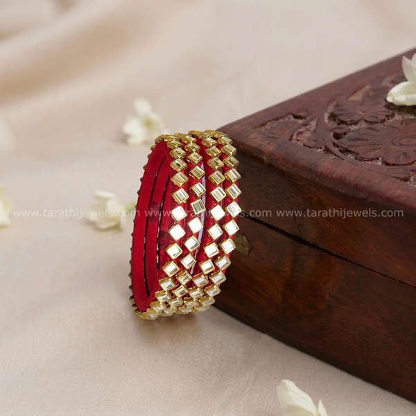 Red Silk Thread Bangles BA192