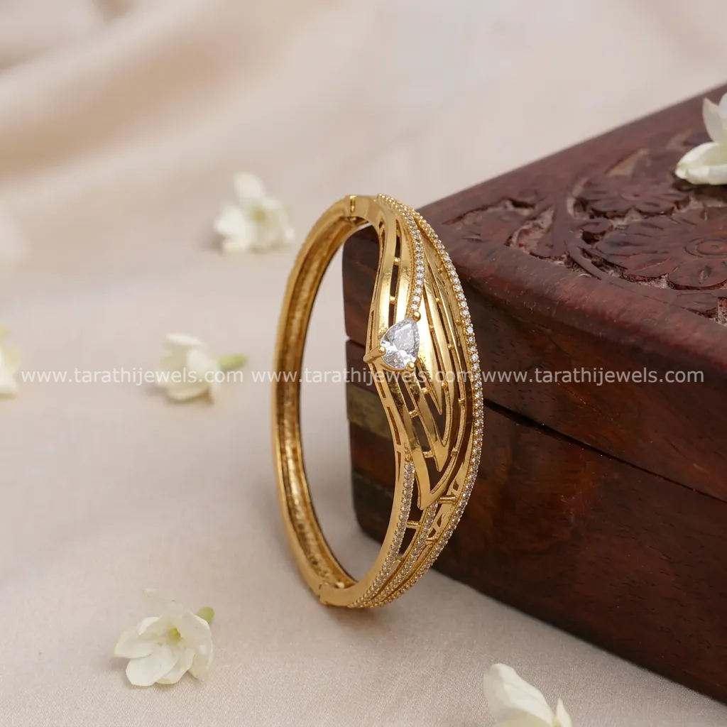 Gold Look alike Openable Kada Bangle BA195