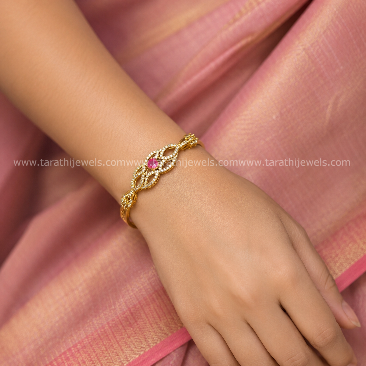 Gold Look alike Openable Kada Bangle BA201