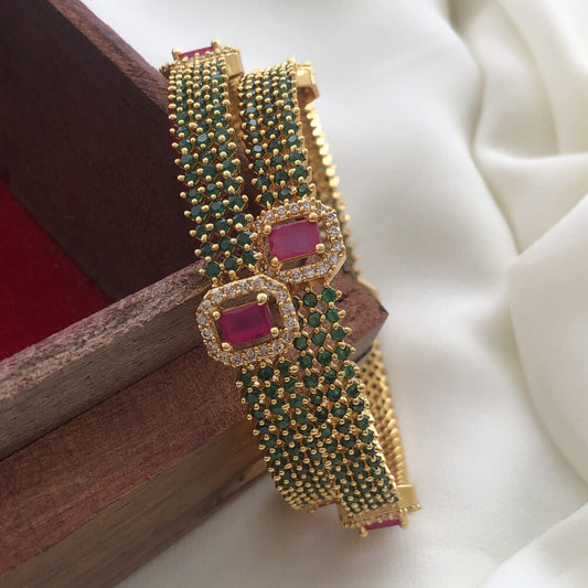 Ad stone Green Bangles BA27