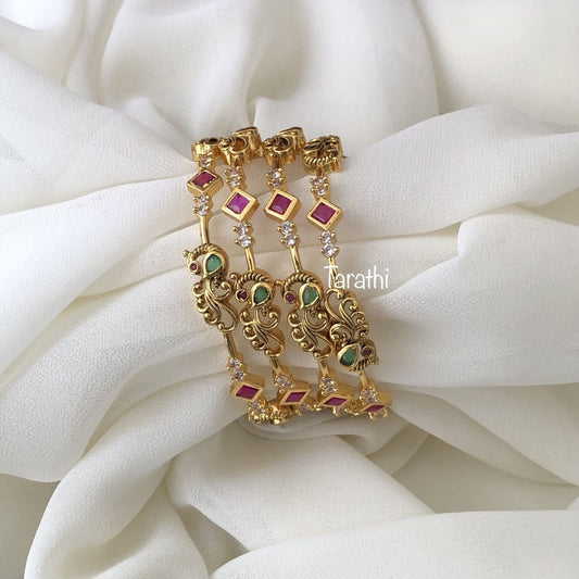 Gold Lookalike Peacock Bangle BA39