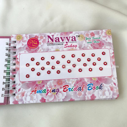 Navya Red Stone Bindi Book BB18