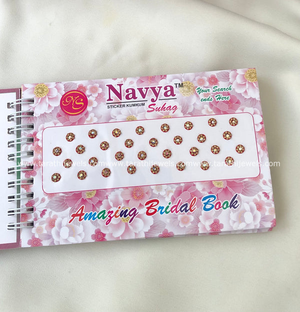 Navya Red Stone Bindi Book BB18