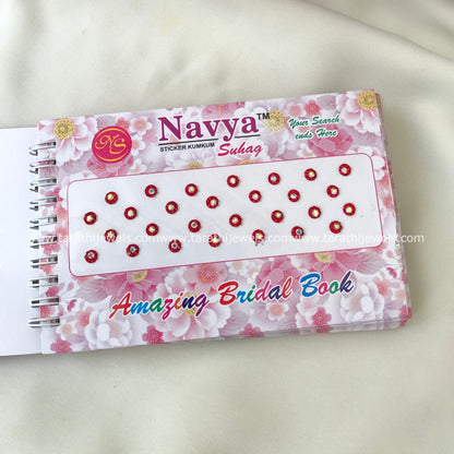 Navya Red Stone Bindi Book BB18
