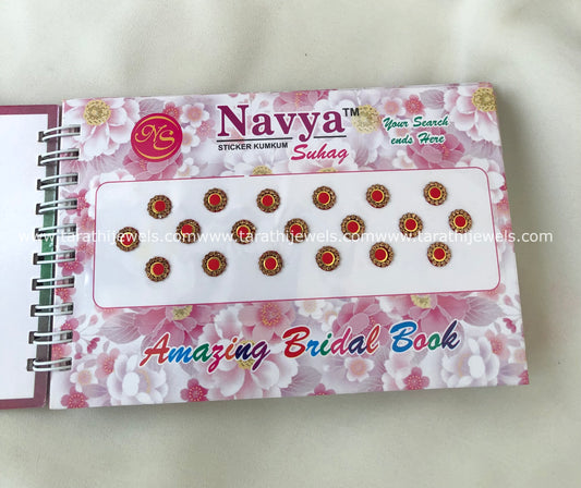 Navya Red Stone Bindi Book BB19