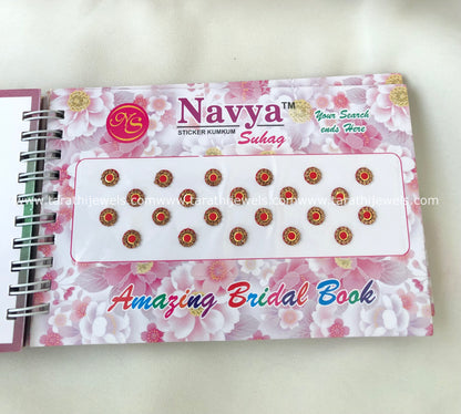Navya Red Stone Bindi Book BB19