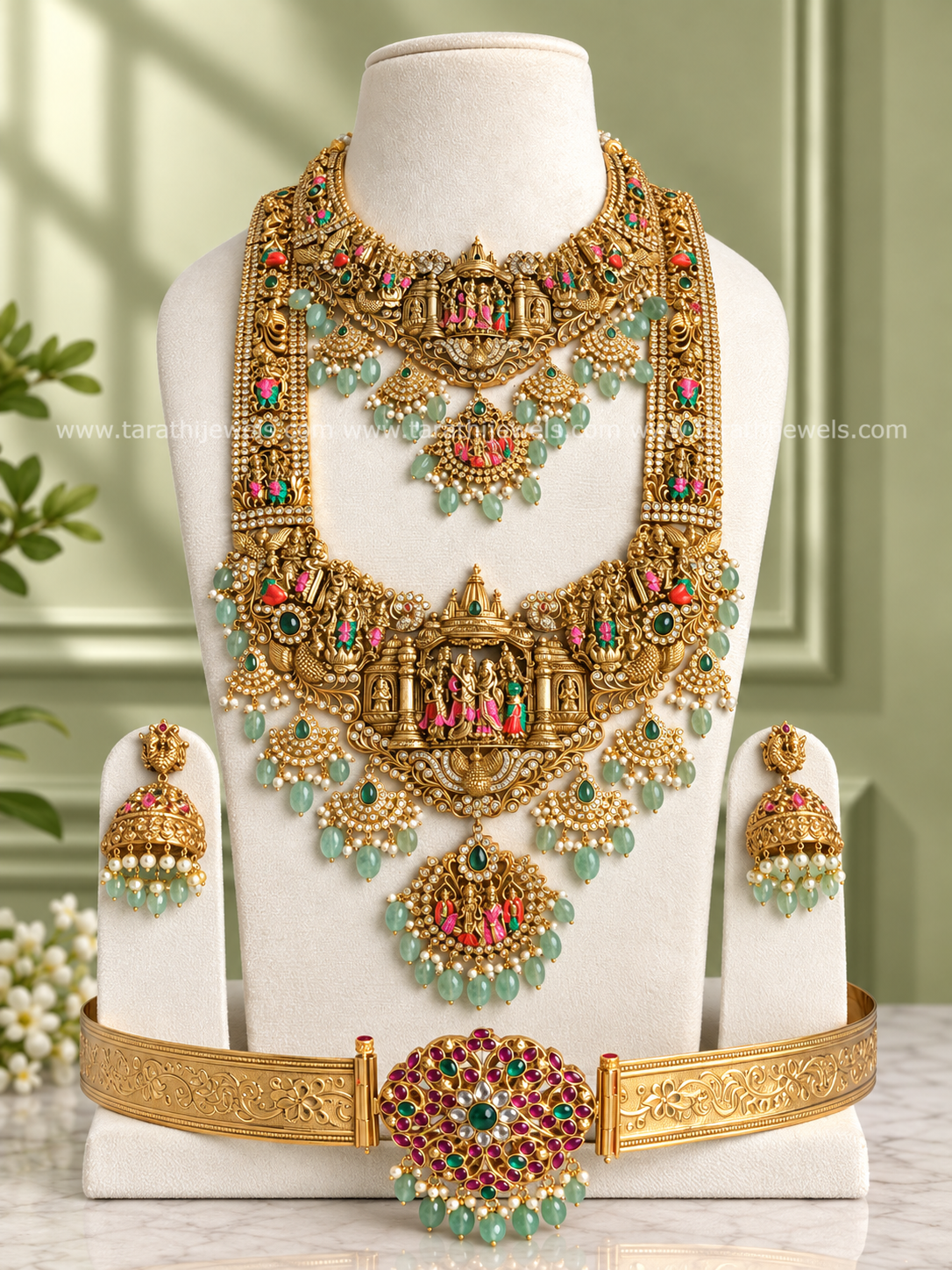 Ayodhya Ram Parivar Meenakari Bridal Combo  BR17