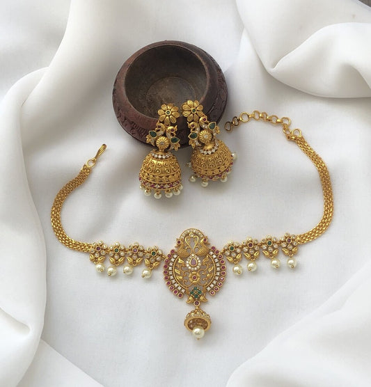 Peacock High Neck Choker CH14