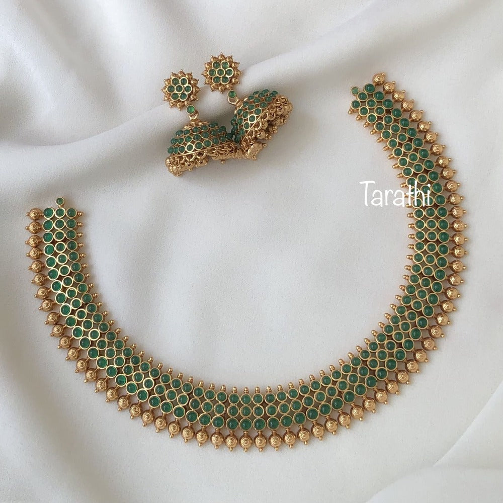 Antique Green Choker CH151