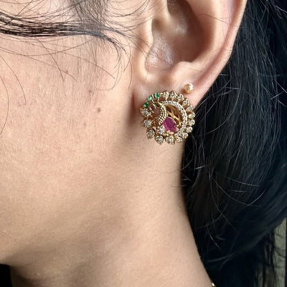 Peacock High Neck choker CH252