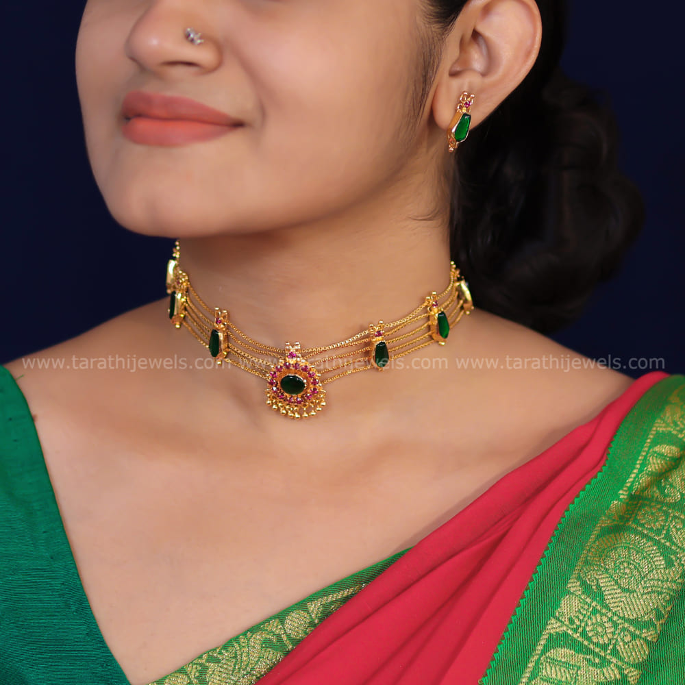 Layered kerala palakka choker CH267