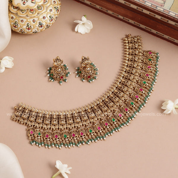 Gold Finish Lakshmi Choker