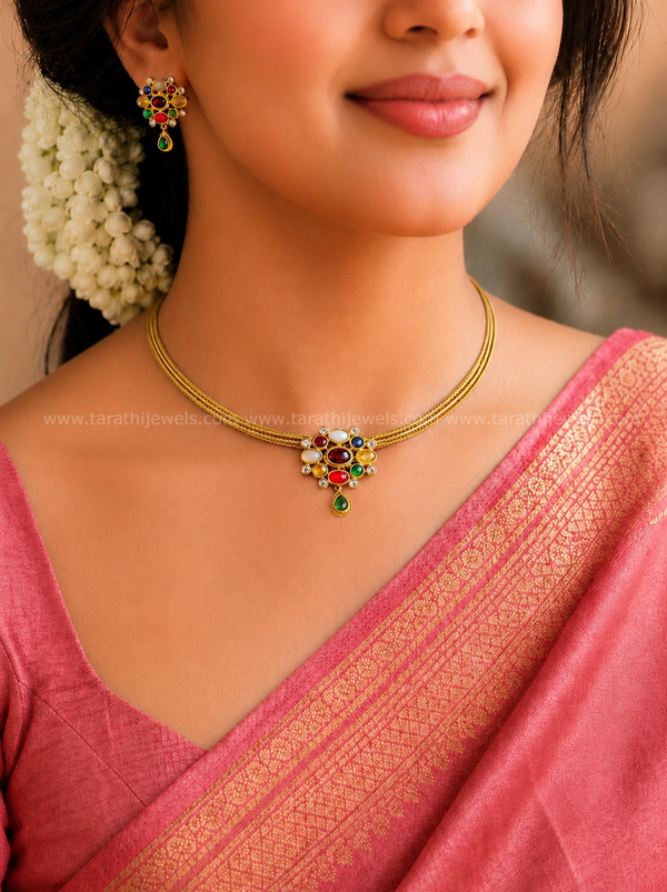 Navarathna Stone Choker CH426