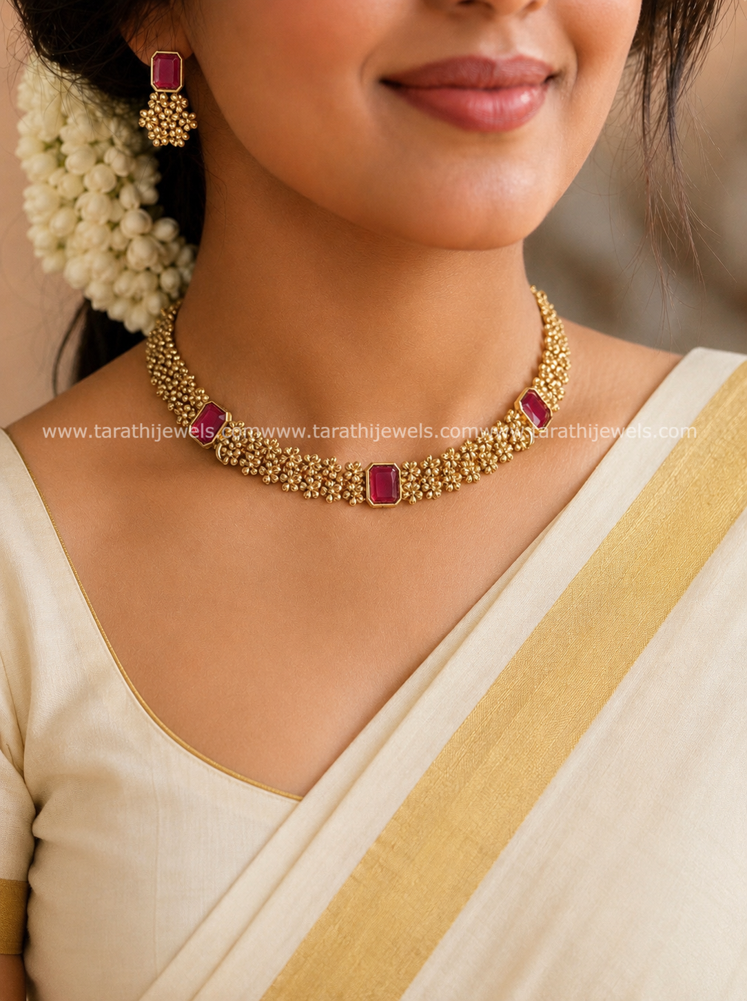 Beautiful Flower Choker CH437