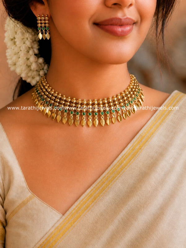 Gold Look alike Elakkathali  Choker CH467