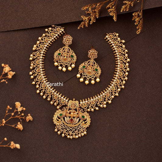 Antique Finish Lakshmi Guttapusalu Necklace N383