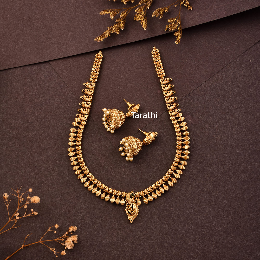 Amazing Gold Look Alike Peacock Necklace N407