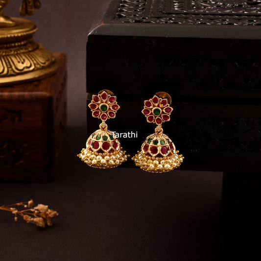 Traditional white stone Jumka EA369