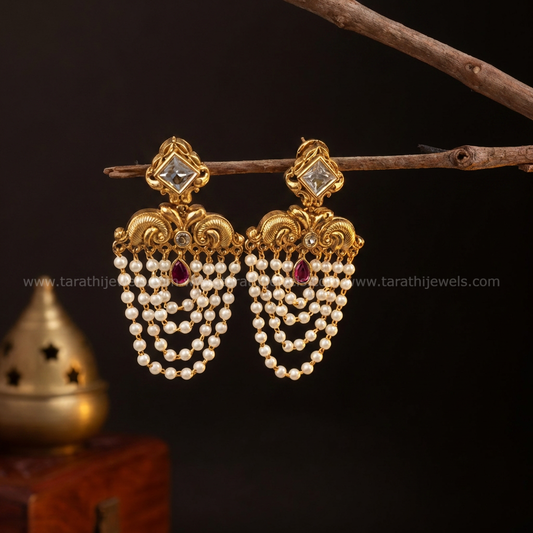 Stunning Pearl Drops Earrings EA674