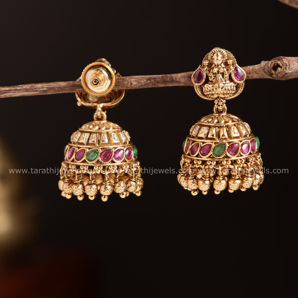 Ad Lakshmi Gold Finish jumka EA669