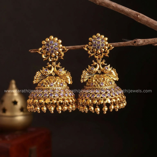 Antique Peacock Design Jumka EA691