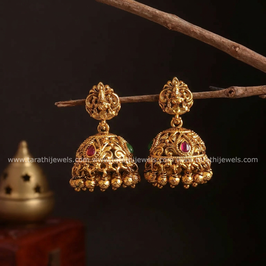 Lakshmi Gold Finish jumka EA698