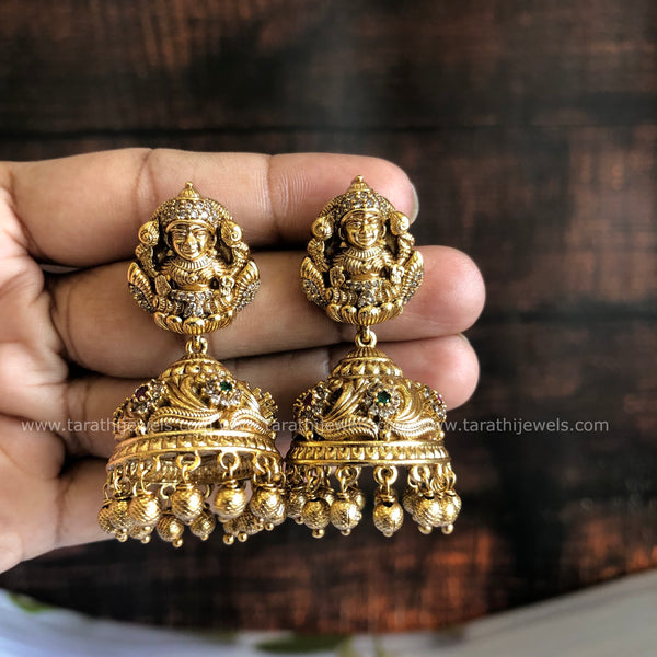Ad Lakshmi Gold Finish jumka EA700