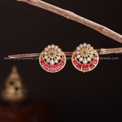 Half Moon Jadau Earrings EA721