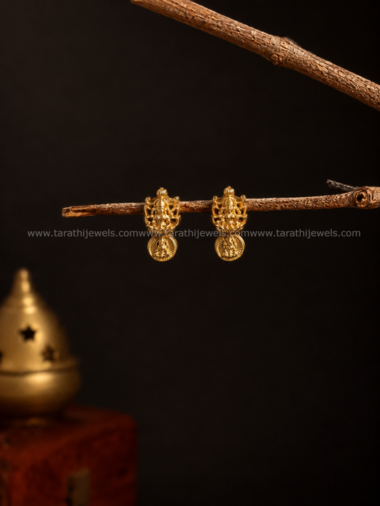 Gold Finish Lakshmi Earring EA722