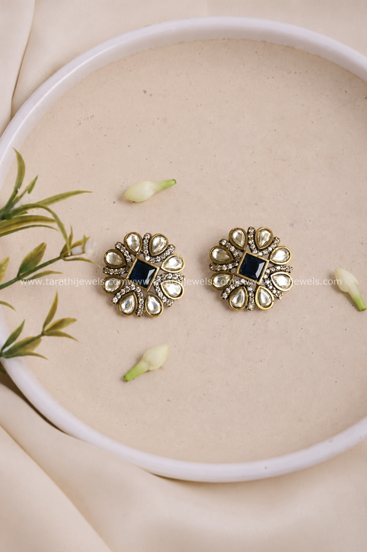 Victorian Diamond Earring( Dark Blue) EA752