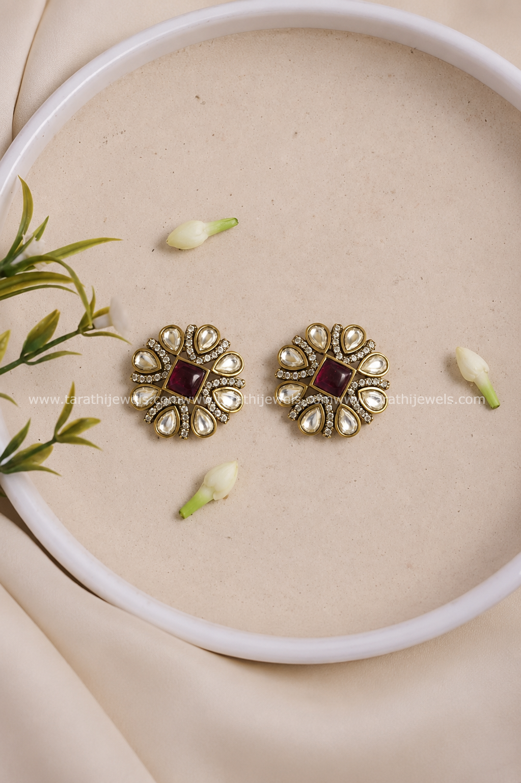 Victorian Diamond Earring (Ruby) EA753