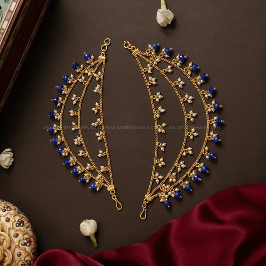 Antique Purple Beads Earring Chain EC129