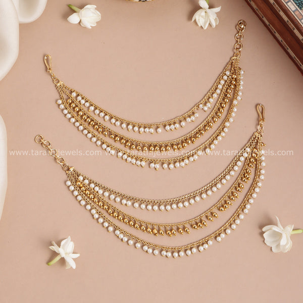 Gold With Pearl Three Layered Maatal EC146