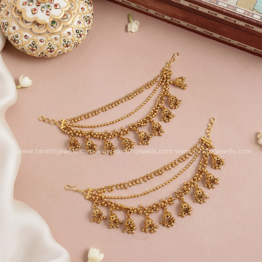 Antique Finish Three Layered Earring chain EC149