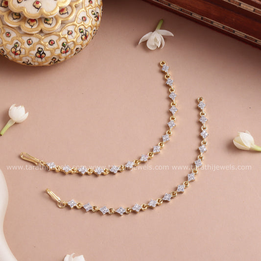 Diamond Look alike Earring Chain EC155