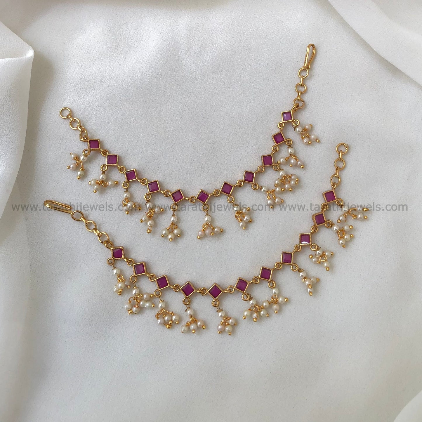 Pearl drops Earring chain EC162