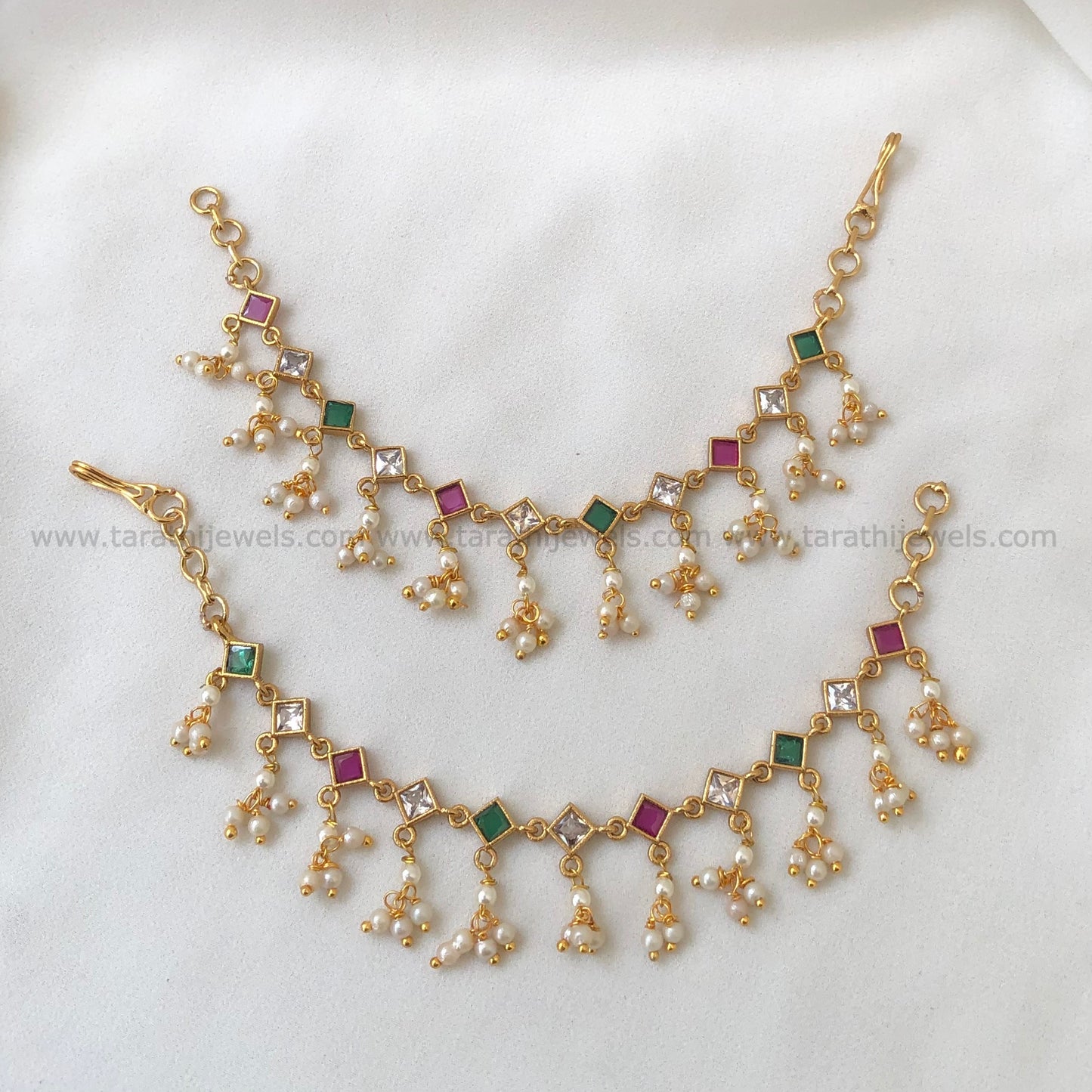 Pearl drops Earring chain EC163