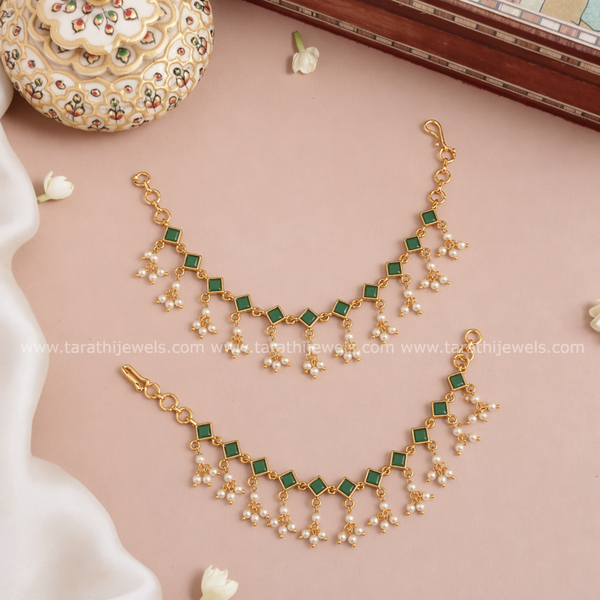 Pearl drops Earring chain EC164