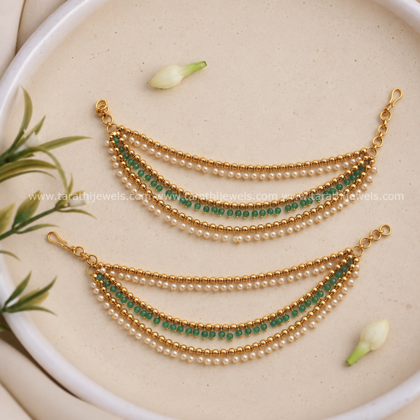 Traditional Three Layered Earring chain EC190