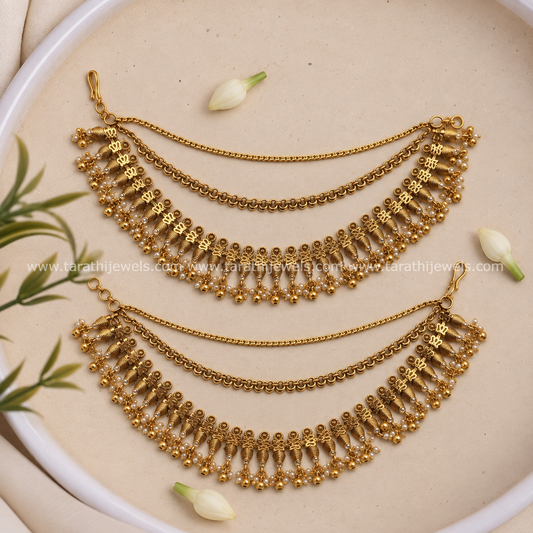 Traditional Three Layered Earring chain EC194