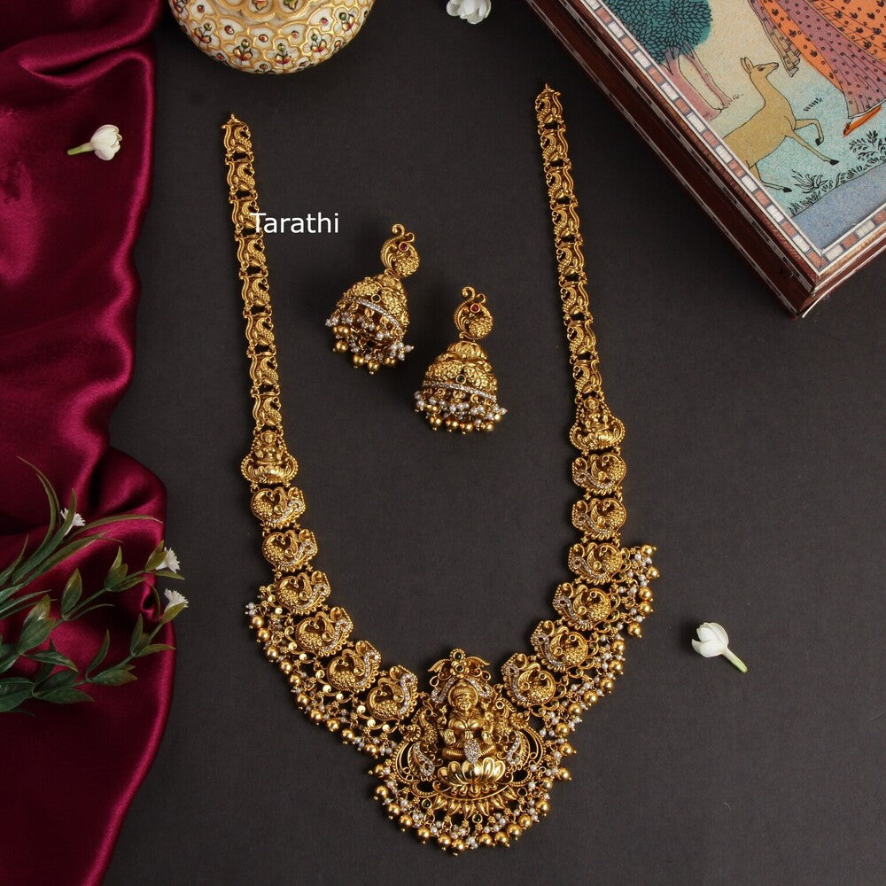 Antique Finish Lakshmi Long Haaram HA135