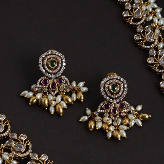 Floral Ad Peacock Haaram HA183