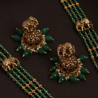 Royal Layered Temple Pendant Haaram HA211