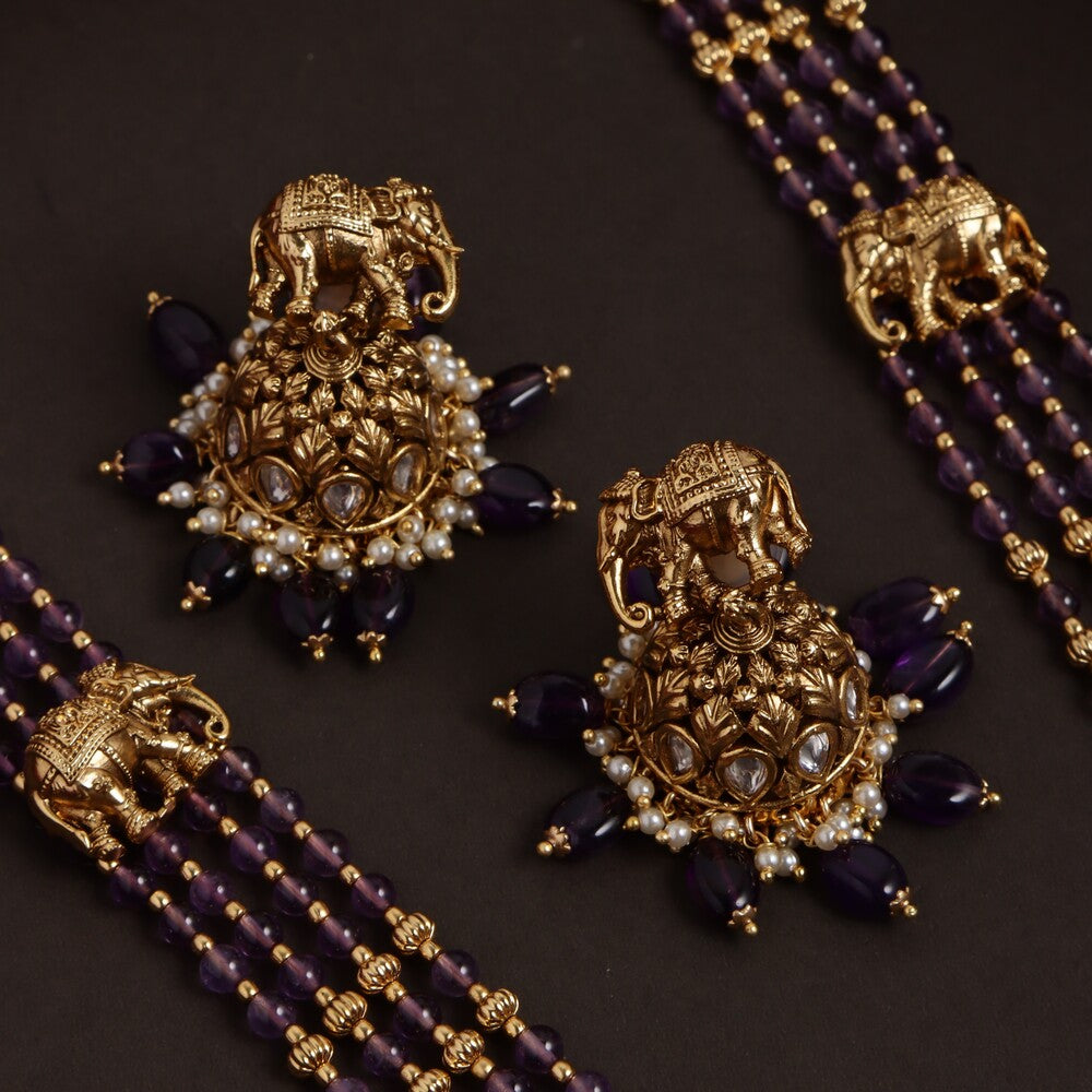 Royal Layered Temple Pendant Haaram HA212