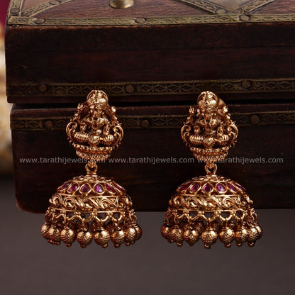 Gold Look alike Lakshmi Pendant Long Haaram HA213