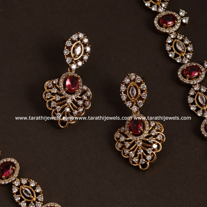 Sahana Ruby Stone Haaram HA236