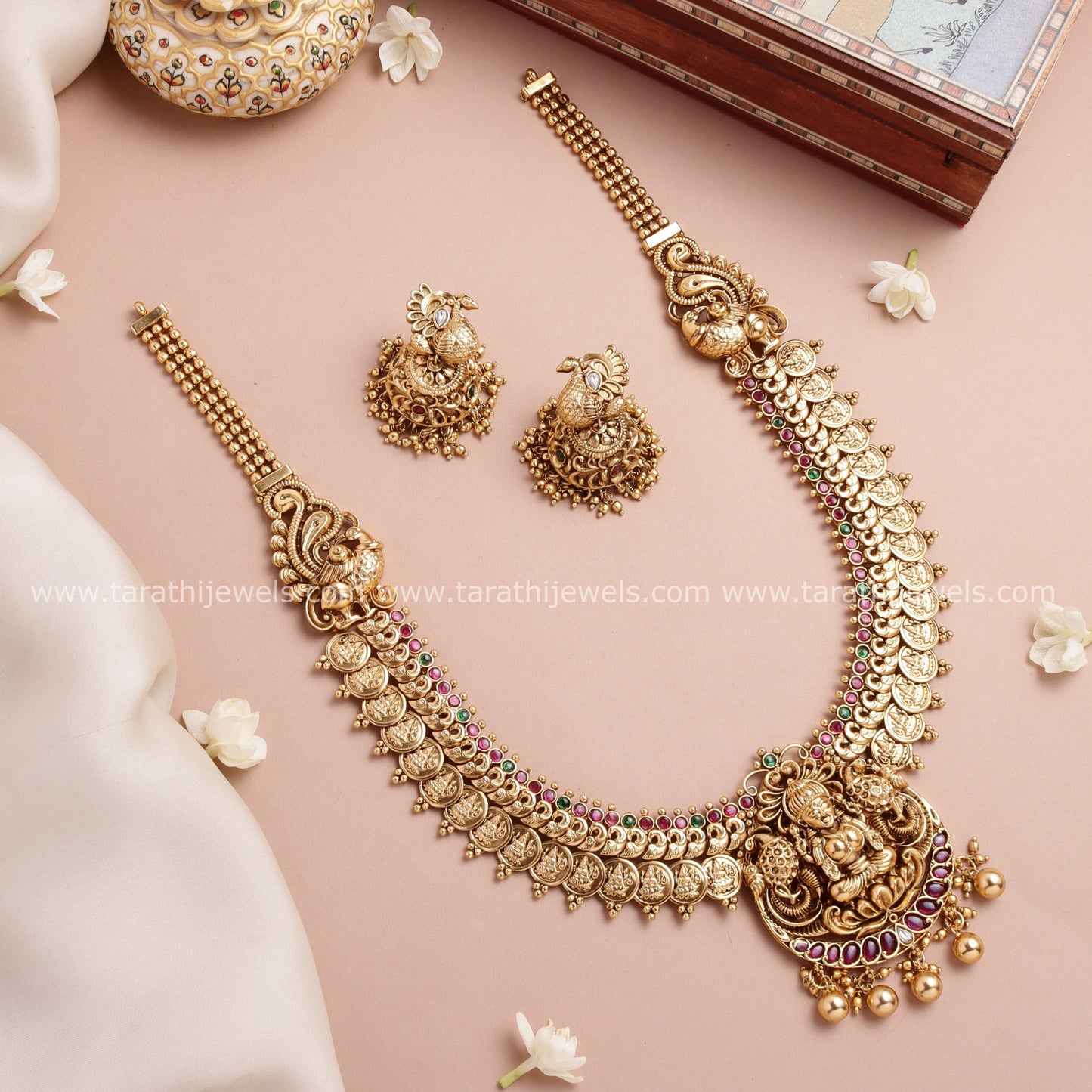 Lakshmi Coin Gold Look alike Haaram HA412
